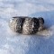 INEL argint SPLENDID batut in zirconii Contrast SUPERB de efect ELEGANT unicat