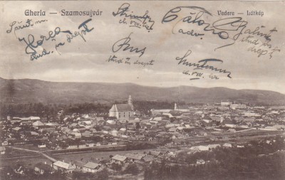 GHERLA VEDERE GENERALA CIRCULATA 1922,ROMANIA. foto