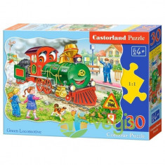 Puzzle 30. Green Locomotive foto