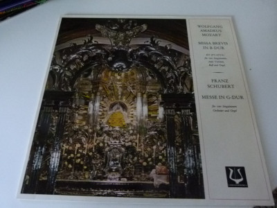 Mozart - missa brevis, Schubert - messe in g-dur - vinyl foto