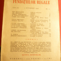 Revista Fundatiilor Regale 1oct.1936 ,cu I.Minulescu ,Gh.Braescu ,V.Gheorghiu sa