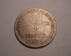 30 kopeici 2 Zlote 1838 foto