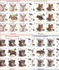 2012 LP 1960 d PUI DE ANIMALE SALBATICE SET 4 MINICOLI DE 8 TIMBRE+1VG+3T MNH, Nestampilat