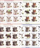 2012 LP 1960 d PUI DE ANIMALE SALBATICE SET 4 MINICOLI DE 8 TIMBRE+1VG+3T MNH, Nestampilat