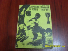 carte campionatele mondiale de fotbal 1930-1974 foto