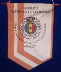 ACR - AUTOMOBIL CLUB ROMAN - BRASOV - Fanion 1970 Republica Socialista Romania foto