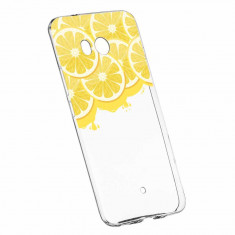 Husa Silicon, Transparent, Slim, Lemon, HTC U11 foto