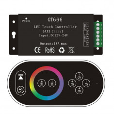 Controler LED RGB Wireless GT666 18A 12/24V, cod:10105850 foto