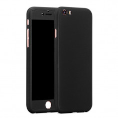 Husa Plastic, 360 Full Protective Sticla, Negru, iPhone 7/8 Plus foto