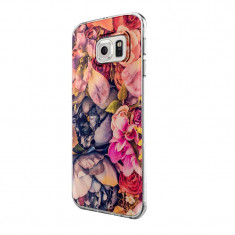 Husa Silicon, Ultra Slim 0.3MM, Floral, Samsung Galaxy S6 foto