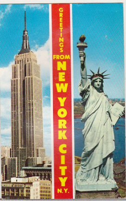 bnk cp USA - New York - carte postala - uzata foto