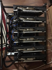 Rig ETH 6xRX580 Nitro+ 8GB - Dual Mining (Decred) - Cu Garantie 2 ani + Factura foto