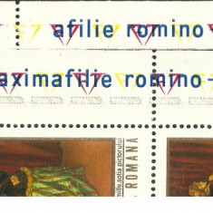 EROARE LA DENUMIREA EMISIUNII IN COALA +VARIETATE DE CULOARE --ROMANIA 1970 MNH