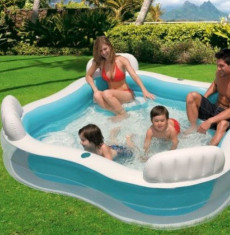 Piscina gonflabila pentru familie Intex 229x229x66 cm, pentru 4 persoane foto