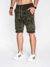 Pantaloni scurti pentru barbati, camuflaj, stil militar, army, cu siret, buzunare laterale, casual - P527 foto