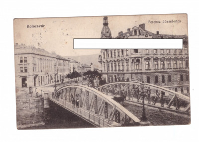 CP Cluj - Strada Franz Iosif/Ferencz Jozsef, 1914, animata, circulata foto