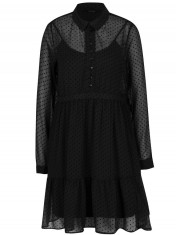 Rochie neagra cu picouri - VERO MODA Flocks foto