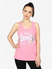 Top roz neon cu print holografic - Superdry foto