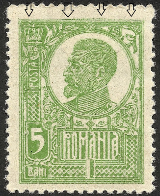 VARIETATE --FERDINAND I--1920 --LINIE DUBLA CHENAR-RETUS -MNH foto