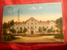 Ilustrata - Movila - Hotel Movila ,francat cu 3 lei rosu Ferdinand foto
