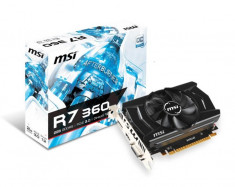 Placa video MSI AMD R7 360 2GD5 OCV1, PCI-E, 2048MB GDDR5, 128 bit,1100MHz, 6000MHz, DVI, HDMI, DP, OC, FAN bulk foto