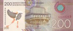 Bancnota Nicaragua 200 Cordobas 2014 - P213 UNC ( polimer ) foto
