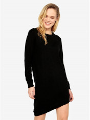 Rochie pulover asimetrica neagra cu buline - ONLY Alberte foto