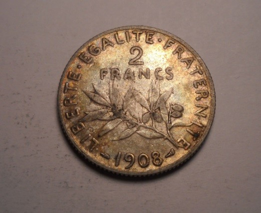 Franta 2 Franci 1908 XF