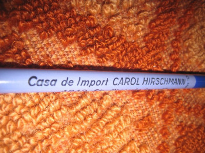 8524-V-Creion reclama vechi Carol Hirschmann Harmuth Arad. foto