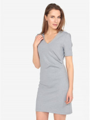 Rochie gri deschis cu decolteu in V - VERO MODA Jenny foto