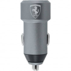 Incarcator auto Ferrari FECC2USBGR Dual USB Grey foto