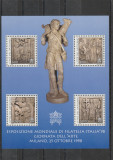 Expo mondiala de filatelie ,lumea artelor ,Vatican., Nestampilat