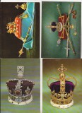 Bnk cp Tematica - Coroane regale - lot 4 carti postale necirculate, Necirculata, Printata