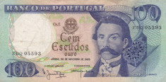 PORTUGALIA 100 escudos 1965 VF!!! foto