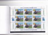 ROMANIA 2004 , LP 1633b , - ROMANIA MEMBRA NATO - , PLIANT CU COALA MICA MNH, Organizatii internationale, Nestampilat