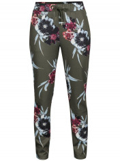 Pantaloni verzi cu print floral - VILA Blouson foto