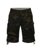 Pantaloni cargo scurti verde inchis cu print camuflaj - Jack &amp;amp; Jones Chop foto