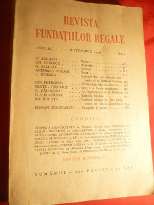 Revista Fundatiilor Regale 1sept. 1936 , 187 pag foto