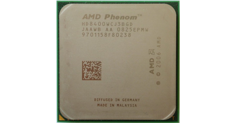 Procador de CPU AMD Phenom X4 9650 2,3 GHz Quad Core, conector