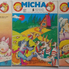 Micha - 3 Reviste de Benzi Desenate (nr. 2, 5 si 11/1990)