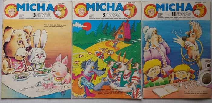 Micha - 3 Reviste de Benzi Desenate (nr. 2, 5 si 11/1990)