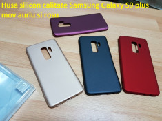 Husa silicon calitate Samsung Galaxy S9 plus negru mov auriu si rosu foto