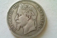 MONEDA 5 FRANCI 1870-FRANTA/AG foto
