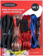 Kit cabluri VK 3 Voice Kraft pentru conectare la amplificator foto