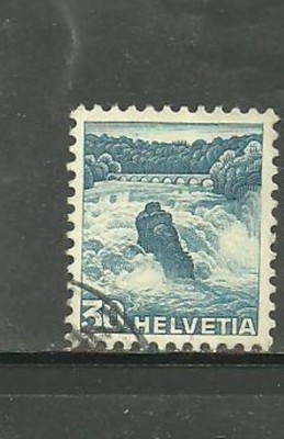 ELVETIA 1936 - CASCADA, timbru stampilat B10 foto
