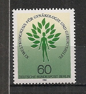 GERMANIA (BERLIN) 1985 &amp;ndash; CONGRES OBSTRETICA SI GINECOLOGIE, timbru MNH B8 foto