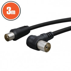 Cablu COAX fisa COAX - soclu COAX 90A? 3,0 m Brico DecoHome foto