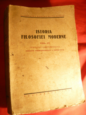 Istoria Filosofiei Moderne -vol IV -1939 dedicatia N.Bagdasar catre C.Stoicescu foto