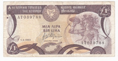 CIPRU 1 lira 1993 VF P-53c foto