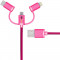 Cablu de date ABC Tech 30 CM Universal Pink